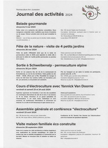programme des activités