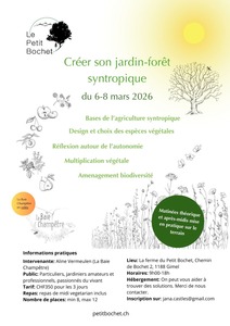 Formation jardin forêt mars 2026